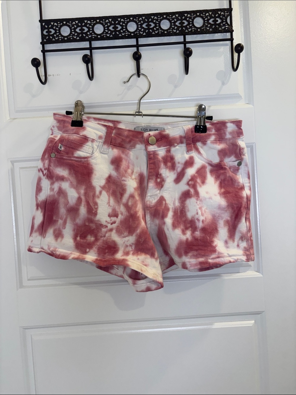Judy Blue Pink Tie Dye Stretch Shorts Size Medium